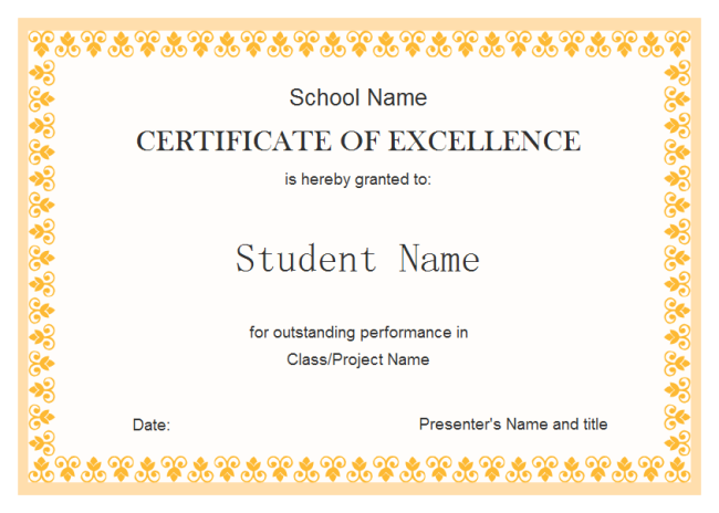 Student Excellence Award