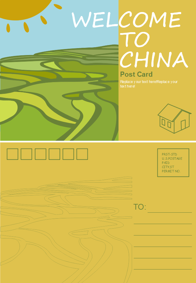Carte Postale Paysage de Terrasse