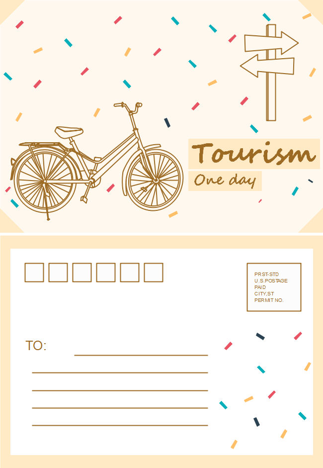 Tourismus Postkarte