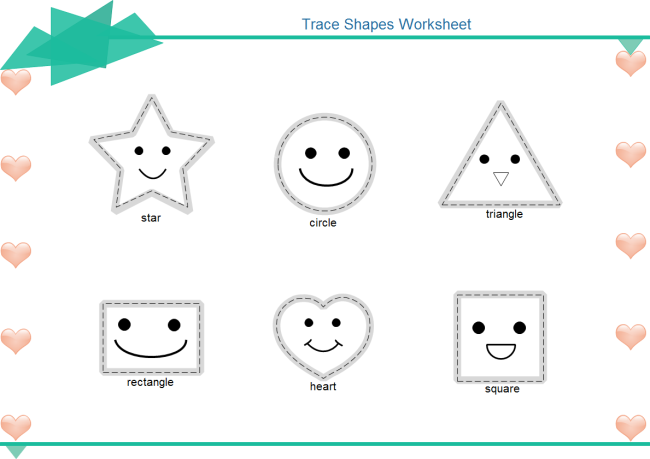 trace shapes worksheet