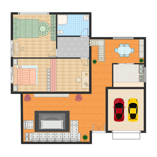 Two Bedroom House Plan