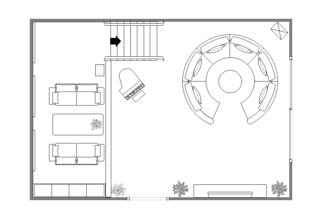 Two-Floor Living Room Plan