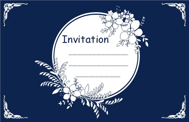 Vintage Style Invitation Card