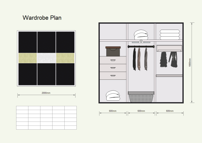 Wardrobe Plan Free Wardrobe Plan Templates