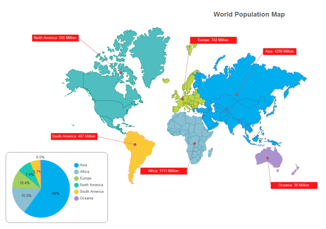 Mapa de población mundial