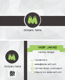 Black Jeans Background Business Card