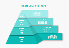 3D Staged Green Pyramid Diagram