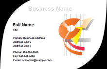 3 Color Triangles Business Card