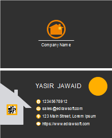 Orange Ruler Business Card