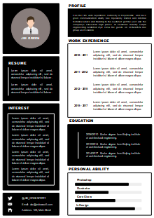 Blocks Infographic Resume
