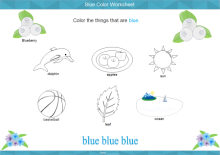 Blue Color Worksheet