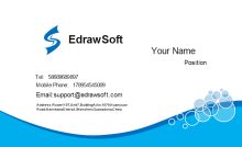 Blue Curve Business Card Front