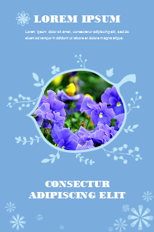 Blue Flower Background Poster