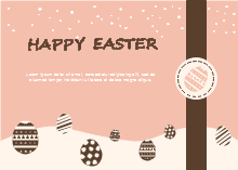Brown Eggs Easter Day Card