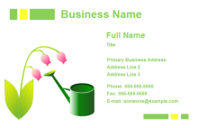 Turquoise Leaves Business Card