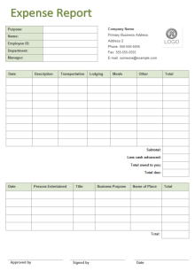 Expense Report Form