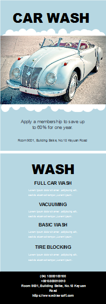 Car Wash Sales Flyer