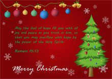 Christmas Card with Bible Quote