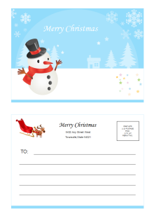 Snowing Eve Christmas Card
