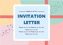 Colorful Blocks Invitation Card