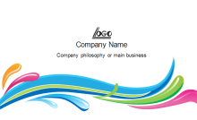 Colorful Curve Business Card Back