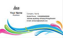 Colorful Curve Business Card Front