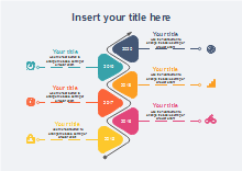 Colorful Vertical Upward Timeline