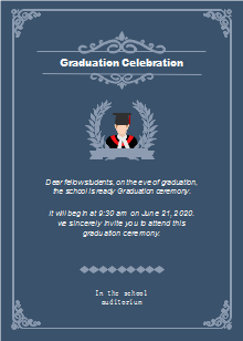 Dark Background Graduation Celebration Invitation