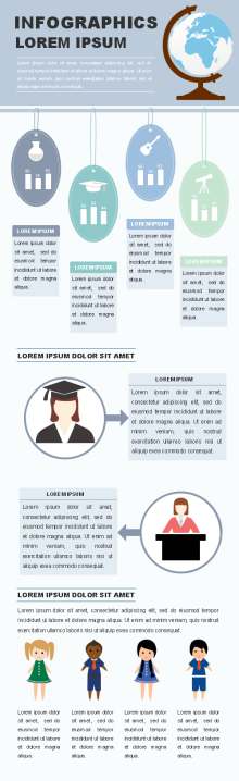 Middle Line Infographic Resume
