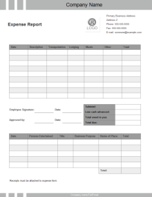 Plantilla de informe de gastos de empleados