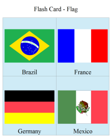 Carte de vocabulaire de drapeau 2