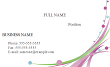 Floral Business Card Front