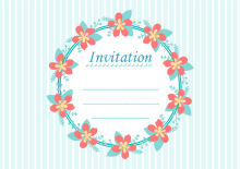 Leaf Wreath Invitation Card