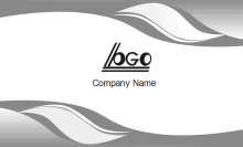 Gray Curve Business Card Back