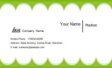 Green Edge Business Card Front