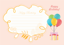 Balloons Candies Birthday Card