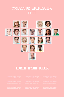 Heart People Collage Poster