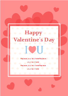 Hearts Background Valentine's Day Card
