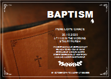 Holy Bible Baptism Invitation