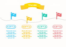 Horizontal Flags Timeline