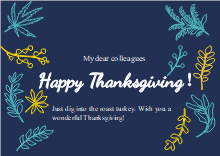 Navy Thanksgiving Card