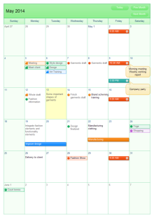 Plan a Show Gantt Chart