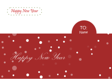 Red Background Reindeers Christmas Card
