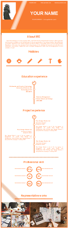 Orange Infographic Resume