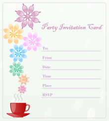 Carte d'invitation à une fête