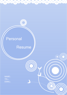 Personal Resume Cover