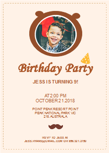 Photo Birthday Party Invitation