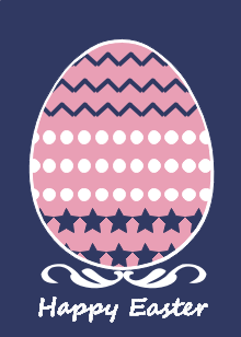 Pink Egg Easter Day Card