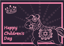 Pinky Pony Children's Day Card