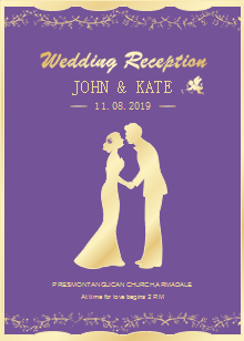 Silhouette Wedding Invitation